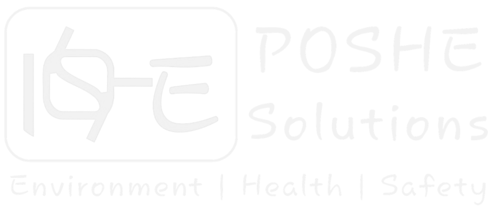poshe logo white