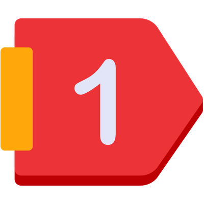 Best Nebosh igc training in dubai uae - POSHE Solutions - POSHE Solutions Step 1 badge: red hexagonal shape with a white 1 and an orange left tab, indicating the first step